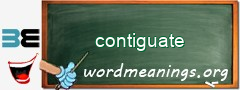 WordMeaning blackboard for contiguate